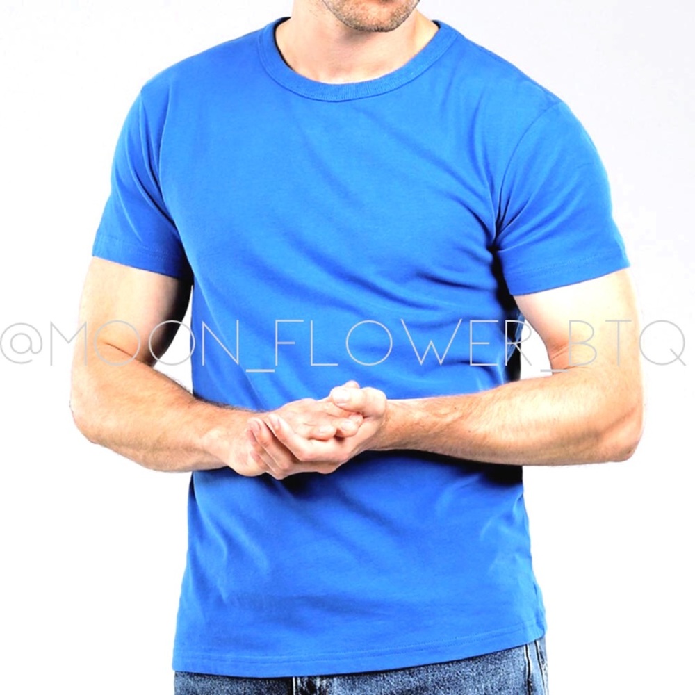Mens Short Sleeve Muscle Tee Bright Blue
